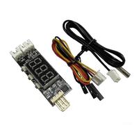 Para módulo de control de temperatura de ventilador PWM con conexión de 4 cables y pantalla digital para temperatura y velocidad, compatible con ventiladores de 12 V CC