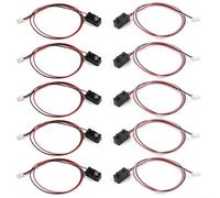 Para módulo de sensor de haz de rotura IR, paquete de 5, interruptor fotoeléctrico LED de 3 mm y 5 mm para relé, tiempo de respuesta de 2 ms, salida NPN, compatible con Arduino PLC (3 mm-80 cm)