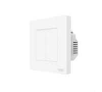 Para Moes For Tuya para ZigBee Interruptor de luz Star Ring Series Interruptor inteligente montado en la pared con interfaz táctil avanzada y compatibilidad de control remoto RF (2 bandas blancas)