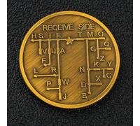 Para monedas de código morse, explora el aprendizaje en entretenimiento de lenguaje de cifrado y juegos chips de fichas de bolsillo, para aficionados de radio y para principiantes (bronce)