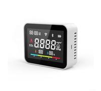 Para monitor inteligente de calidad del aire, detector WiFi con sensor de temperatura y humedad, pantalla LCD de 2.8 pulgadas, alarma de 90 dB, para control de aplicación Tuya para invernadero en casa
