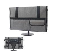 para Monitor portátil, de Viaje para Monitor, Protectora de Viaje, Ajustable con Forro de Franela, Accesorios para Ordenador, Transporte de Cables Mice de Pantalla, Gris, Ver