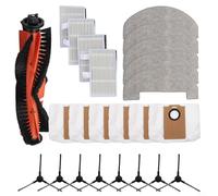 Para MONSGA MS1 MAX Robot Vacuum Replacement Bundle: Cepillo Filtro Mopa Paño Y Bolsas De Polvo Optimizadas Para Bordear Esquinas Y Pisos Limpieza (B)