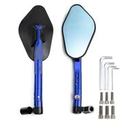 para Motocicleta BMW K1300, K1200, F800, F650, G650 HP2. Espejos retrovisores para Motocicleta con Tornillos de 8 mm y 10 mm. Espejo retrovisor Lateral para Motocicleta, Color Plata (Azul).