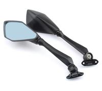 para Motocicleta Kawasaki Ninja400 EX400 2018 2019 2020 Espejo retrovisor Izquierdo y Derecho Espejos retrovisores Laterales Lente Transparente Corta (Lente Azul Larga)