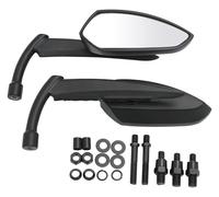 para Motocicleta Suzuki Volusia Boulevard Marauder Intruder LC C109R C50 C90 M109R M50 S40 Espejos retrovisores Laterales para Motocicleta F Negro (C(Negro))