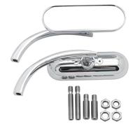 para Motocicleta Suzuki Volusia Boulevard Marauder Intruder LC C109R C50 C90 M109R M50 S40 Espejos retrovisores Laterales para Motocicleta F Negro (D (Cromo))