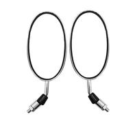 Para motocicletas, 8mm/10mm, ABS y Metal Moto Espejos | Espejo lateral universal para motocicletas, espejo retrovisor ovalado, espejo lateral para motocicletas, 8mm/10mm, ABS y