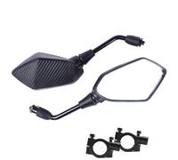 Para Motocross, ATV Y Scooter Moto Espejos | Universal Para Motocicleta Con Abrazadera De Montaje En Manillar De 7/8 Pulgadas, Espejos Convexos Fibra Carbono Para