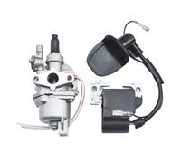 Para motores 2 tiempos 43/47/49cc motos bolsillo quads todoterreno scooters para carburador para X1/2/6/8 13 mm + bobina encendido Cerradura Llave Encendido