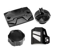 Para MT-07 FZ07 2015 2016 2017 2018 2019 2020 2021 2022 2023 2024 2025 Protector Del Tapón Llenado Aceite Depósito Líquido Freno Delantero Y Trasero YTdhfDGJ(4 piezas-negro)