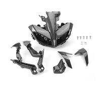 para MT 09 para MT-09 para FZ09 para MT09 2017 2018 2019 2020 Faro Delantero De Motocicleta Capó Superior Nariz Carenado Soporte Cubierta Conjunto Faro De Trabajo De Motocicleta(Set Carbon Fiber)