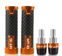 para MT-10 MT10 MT 10 2016 2017 2018 2019 2020 2021 con Logotipo Motocicleta Mango Manillar Extremos Cubierta Deslizante(Orange B)
