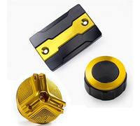 Para MT09 FZ09 2014-2022 Tapa Protectora Del Líquido De Freno Delantero Y Trasero Con Puerto De Llenado QAQMHVCVB(3pcs gold)