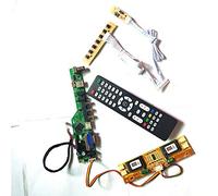 Para MT190AW01 V.0 V.1 V.3 4CCFL 30Pin LVDS TV53 tablero controlador pantalla LCD Remote+Inversor teclado VGA HDMI AV USB RF DIY kit (MT190AW01 V.0)