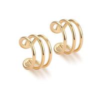 PARA MUJER Ear, arete, no perforada, clip de cartílago de oreja en envoltura de 14k, una playa pequeña llena de boho, simple minimalista, delicada joya hipoalergénica hipoalergénica, soltero/par
