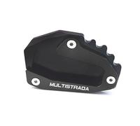para Multistrada 1200/Enduro/Enduro Pro 1200S CNC Kickstand Placa Soporte Lateral Almohadilla Extensión Ampliación Placa Pie Soporte Lateral(All Black)