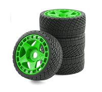 Para Mustang CNE Para Arrma Para KM C3 1/7/8 Ruedas Y Neumáticos 17 Mm RC Coche Todoterreno Camiones Accesorios Actualizaciones Reemplazo Y Reparación Neumáticos RC(Green)