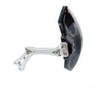 Para N1s y U+b Scooter eléctrico Guardabarros trasero con soporte de aluminio CNC 360 grados Fibra de carbono ajustable Impreso Color dorado (Plata)