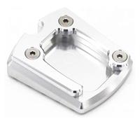 para NC750X NC750S NC700X NC700S Ampliación De Caballete Lateral Pata De Cabra Extensión De Caballete Lateral Almohadilla Ampliadora Placa De Soporte Motocicleta(Plata)