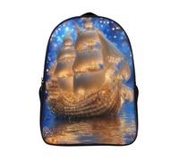 para niña informal grande mochila velero alta capacidad 3d impreso mochila con 2 compartimentos noche mágica mochilas impresos-16，para adolescentes adultos safari de senderismo