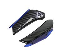 para Ninja400 2018-2024 Kit Alerones Laterales Aerodinámicos Motocicleta Alerones Fijos Alerón Inferior Carga Alerón Aerodinámico(Carbon Pattern Blue)