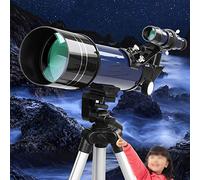 para niños, Apertura de 70 mm, Montura AZ de 400 mm, Ideal para observar la Luna y los Planetas, portátil con Mochila y trípode para niños y Principiantes.