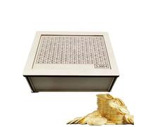 , para niños, caja de almacenamiento de banco de monedas de madera - adornos de banco de dinero, regalo de fiesta de cumpleaños de Año Nuevo para la colección de dinero