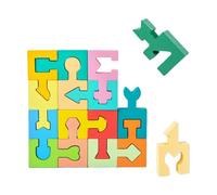 para Niños | Juego de Encajar Formas Geométricas,Puzzle De Madera con 16 Piezas,para Niños Y Niñas De 4 A 6 Años para Aprender Jugando En Casa O Escuela