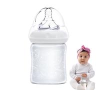 para niños pequeños de vidrio: infantil, alimentador de vidrio para bebés | de alimentación anticólica, solución de de flujo liso con un agarre cómodo para bebés durant