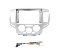 para Nissan NV200 2010-2018 Marco para Radio De Coche Doble DIN De 9 Pulgadas Montaje En Panel De Salpicadero KLAUER(Silver Frame Cable)