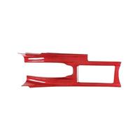 Para Nissan Para GTR R35 2008-2016 LHD Cubierta Del Marco Del Panel De Cambio De Marchas De La Consola Central Del Coche En Fibra De Carbono Auténtica BLNETU(Red)