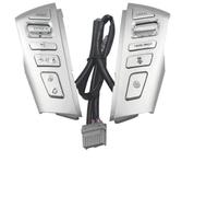 Para Nissan para patrulla multifunción interruptor volante | Botón control dirección coche Interruptor de teléfono de volumen de crucero(Silver (white light))