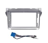 para Nissan para Pixo 2009 2010 2011 2012 2013 2014 2015 2016 Adaptador Fascia Marco Coche 9 Pulgadas Kit Panel Montaje Radio Tablero MENSUNUBNM(Silver Frame Cable)