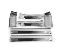 para Nissan para Qashqai J11 2016 2017 2018 Auto Autor De A Car Styling De Acero Inoxidable Protector Protector Sill Trunk Tunk Tread Plate(Style3)