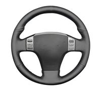 para Nissan para Skyline V35 2003 2004 2005 2006 Protector Cuero Negro para Volante Coche Accesorios Interiores Decoración Cubiertas Volante(Black Thread)