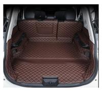 Para Nissan X Trail T32 5 Asientos Esterilla Trasera Maletero Coche Esteras Cuero Piezas Revestimiento Estilo Accesorios Bandeja Protectora Antisuciedad Alfombra Maletero(B Brown full cover)