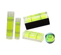 Para nivel de burbuja horizontal en miniatura en acrílico para calibrar marcos de punto de cruz, paneles artísticos, decoración de pared, soportes LCD y configuración de equipos pequeños (12 x 6 mm