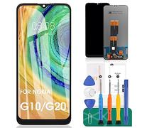 para Nokia G10 Pantalla LCD para Nokia G20 Pantalla de Repuesto TA-1334 Pantalla táctil TA-1336 Conjunto digitalizador Reparación Kits（Negro,Sin Marco）