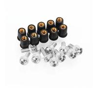 Para NT600 700 FMX 650 Para CRF150R Motocicleta Parabrisas Perno Remache Tuercas Tornillos Pernos Protección Contra El Viento(Plata)