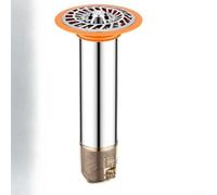 Para núcleo de drenaje de piso de acero inoxidable de alta calidad con sello de agua profundo mejorado y cesta de filtro ancho obstrucciones y malos olores para baño, naranja, 7,3 x 3,2 x 15 cm