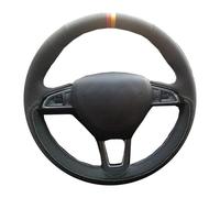 para Octavia 2017 para Fabia 2016 Funda Volante Gamuza Cosida A Mano Protector Cubiertas Volante(Red Blue)