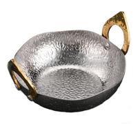 Para olla caliente Tom Yum de acero inoxidable 304 de alta calidad con asas ergonómicas dobles para sopa de mariscos y fideos para cocinar en cocinas pequeñas, plata, 22 cm (18 cm)