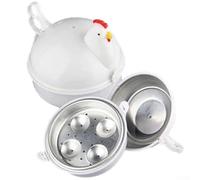 Para olla de huevos para hervir rápidamente y seguro en microondas con diseño de contención de agua para proteger el interior del horno