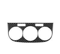 Para Opel Para Corsa 2007-2014 Pegatina Fibra Carbono Suave Panel Control Central Aire Acondicionado Coche Panel Cubierta Consola Centra(Black Carbon)