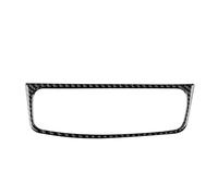 Para Opel Para Corsa 2007-2014 Pegatina Pantalla Tiempo Toma Control Central Coche, Fibra Carbono Suave Panel Cubierta Consola Centra(Time Screen Black)