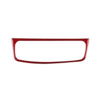 Para Opel Para Corsa 2007-2014 Pegatina Pantalla Tiempo Toma Control Central Coche, Fibra Carbono Suave Panel Cubierta Consola Centra(Time Screen Red)