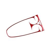 Para Opel Para Corsa 2007-2014 Pegatina Pantalla Tiempo Toma Control Central Coche, Fibra Carbono Suave Panel Cubierta Consola Centra(Outlet Warning Red)