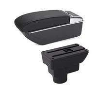 Para Opel Para Corsa D Caja Reposabrazos Coche Caja Almacenamiento Coche Piezas Reacondicionamiento Detalles Interiores Accesorios Coche Reposabrazos(D2 black line No USB)