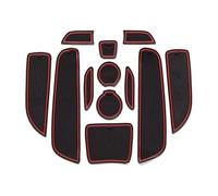 para Opel para Vauxhall para Corsa 2015 2016 2017 2018 Alfombrilla para Ranura Puerta Taza con para Posavasos Goma Alfombrillas Antideslizantes Alfombrilla Antideslizante Ranura Puerta(Black Red)